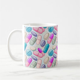 Pharmacist Pastel Pills Illustration Kaffeetasse