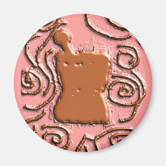 PHARMACIST Pestle & Mortar Design Geschenke Magnet (Vorne)