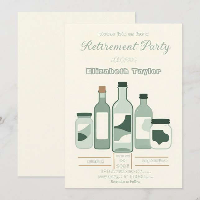 Pharmacist Retirement Party Invitation Einladung (Vorne/Hinten)