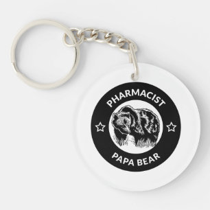 Pharmaciste personnalisé Papa Bear Porte - clé