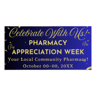 Pharmacy Appreciation Poster Imitats Gold Confetti