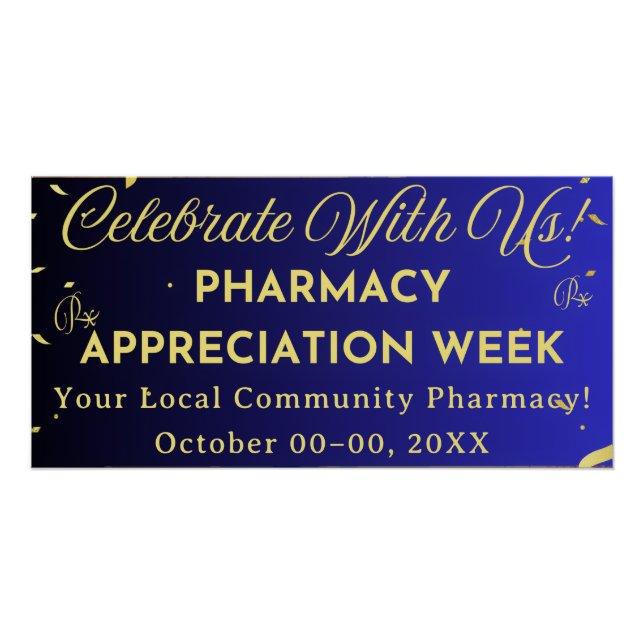 Pharmacy Appreciation Poster Imitats Gold Confetti (Vorderseite)