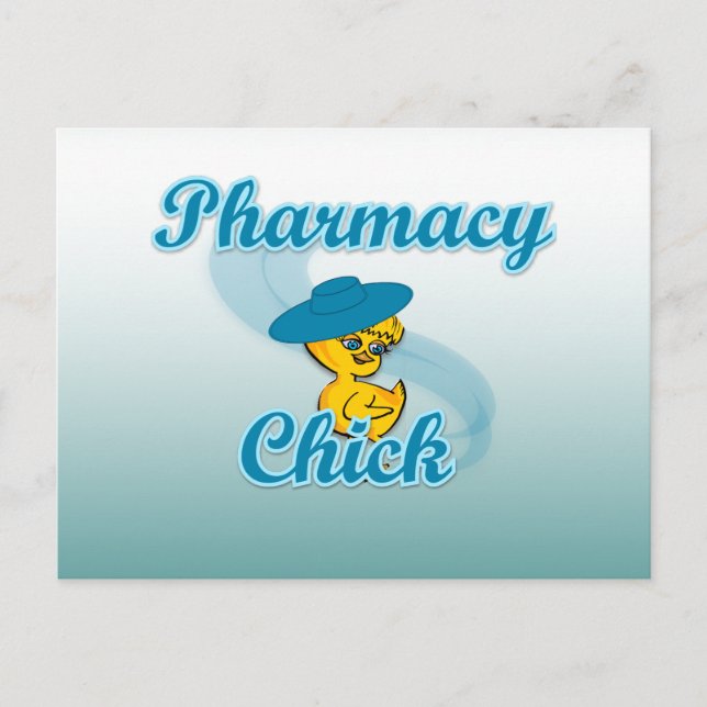 Pharmacy Chick #3 Postkarte (Vorderseite)