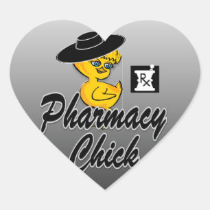 Pharmacy Chick #4 Herz-Aufkleber
