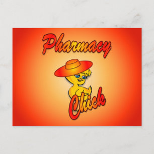 Pharmacy Chick #5 Postkarte