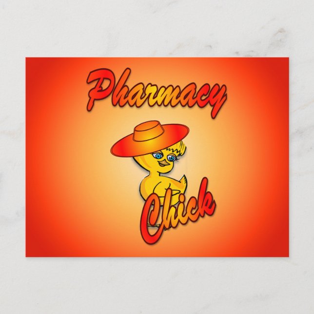 Pharmacy Chick #5 Postkarte (Vorderseite)