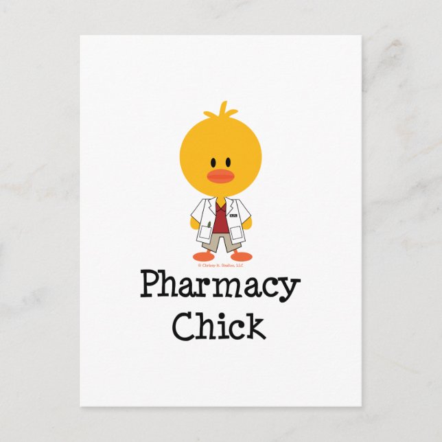 Pharmacy Chick Postcard Postkarte (Vorderseite)