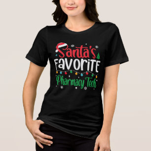 Pharmacy Christmas Santa Favorite Tri-Blend Shirt