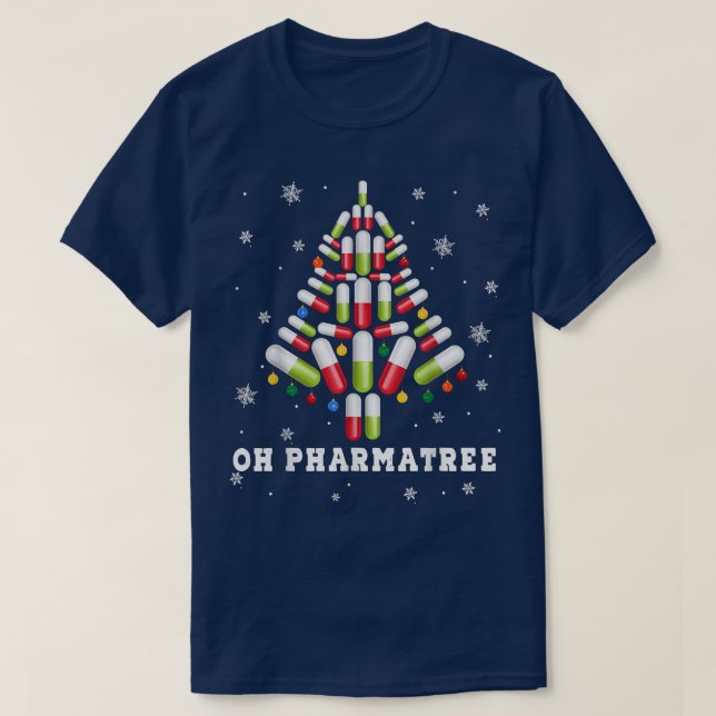 Pharmacy Christmas Tree Oh Pharmatree Ugly Christm T-Shirt (Design vorne)