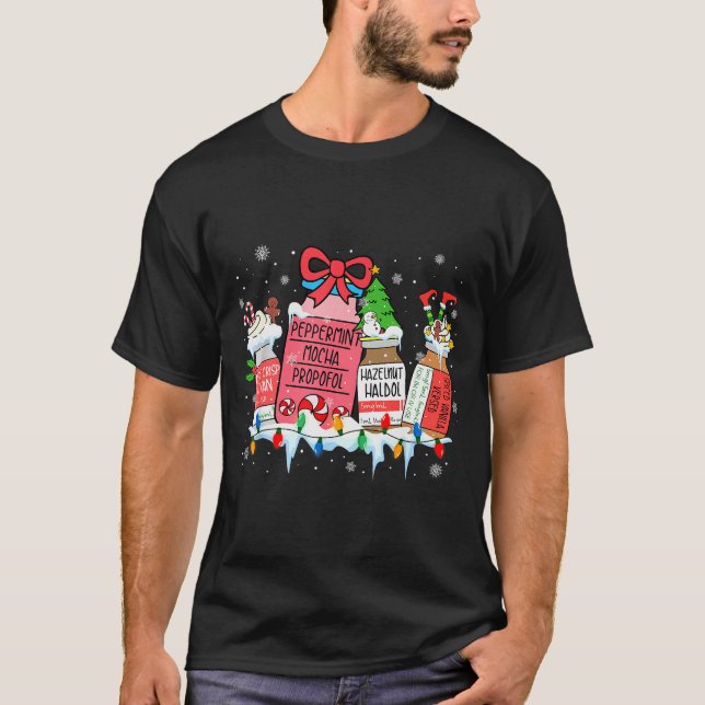 Pharmacy Crew Christmas Pharmacist Medicine Reinde T-Shirt (Vorderseite)