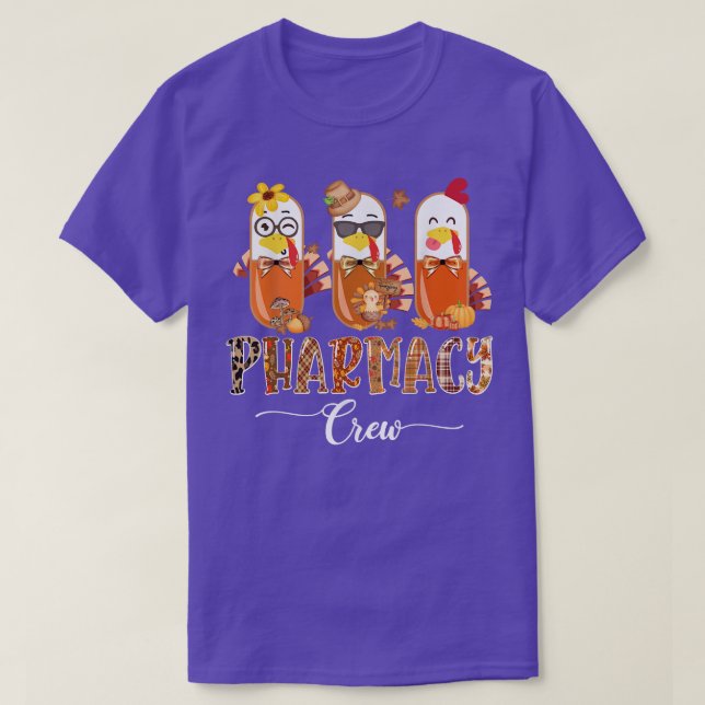 Pharmacy Crew Niedlich Turkey Pills T-Shirt (Design vorne)