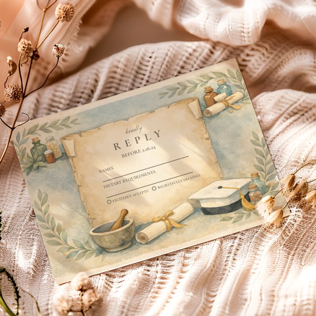 Pharmacy Graduate Milestone RSVP Karte (Von Creator hochgeladen)