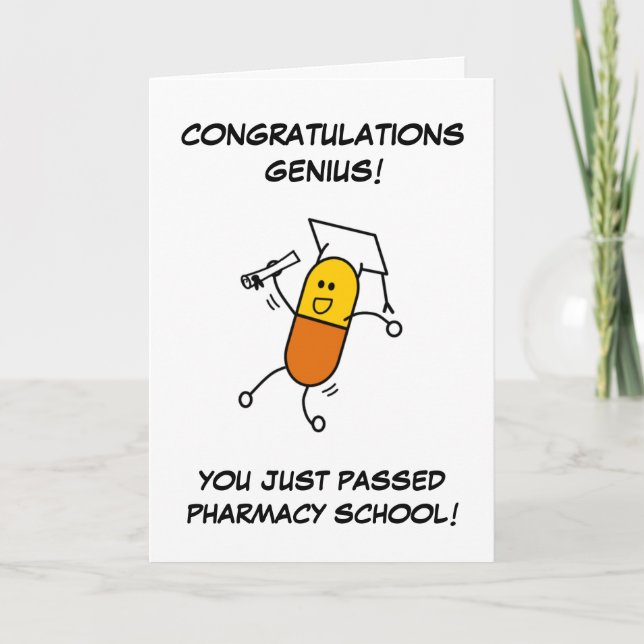 Pharmacy Graduation Greeting Card Karte (Vorderseite)