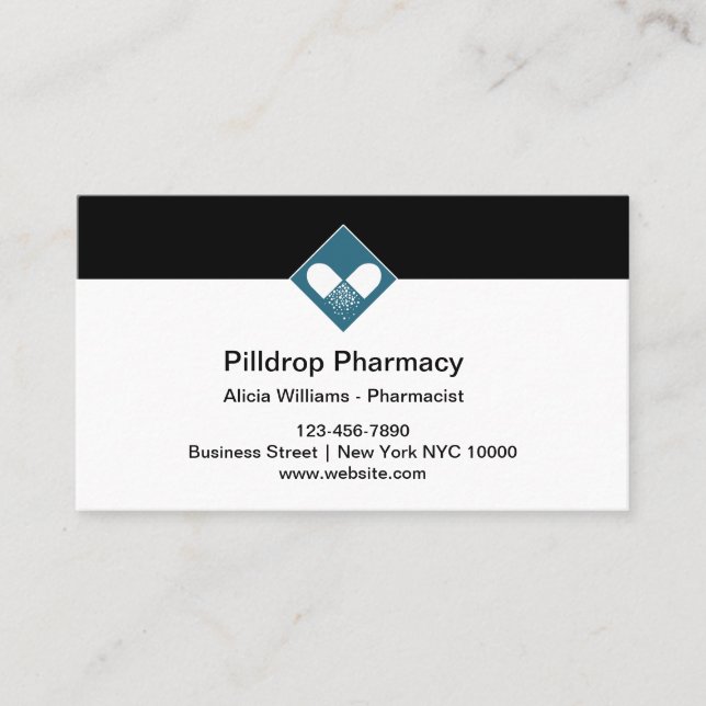 Pharmacy Pharmacist Retail Business Cards Visitenkarte (Vorderseite)