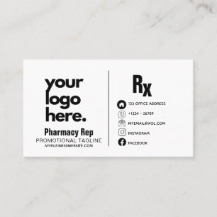 Pharmacy Rep Medical Custom Branded Visitenkarte