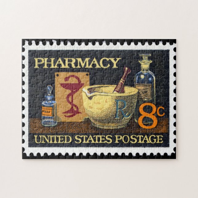 Pharmacy RX Briefmarke~Pharmacist ~Druggist~Apothe (Horizontal)