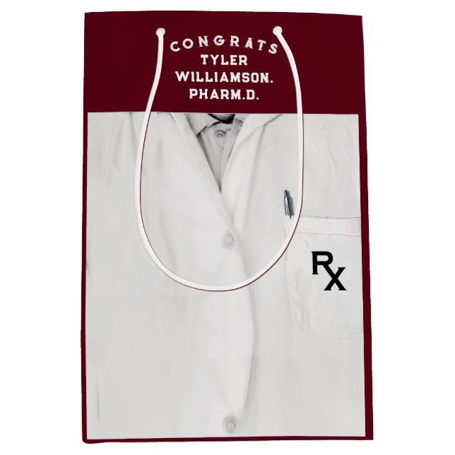 Pharmacy School Abschluss Mittlere Geschenktasche Geschenktüte (Vorderseite)