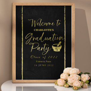 Pharmacy School Graduation Party Begrüßungszeichen Poster