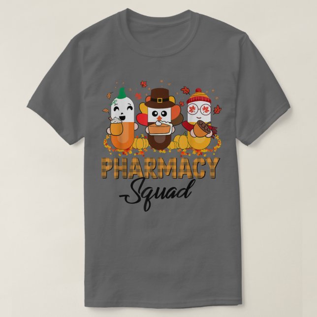 Pharmacy Squad Fall Autumn Thanksgiving Pharmacist T-Shirt (Design vorne)