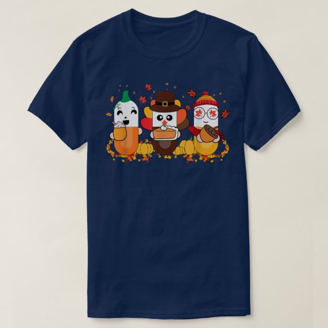 Pharmacy Squad Fall Vibes Autumn Erntedank Phar T-Shirt (Design vorne)