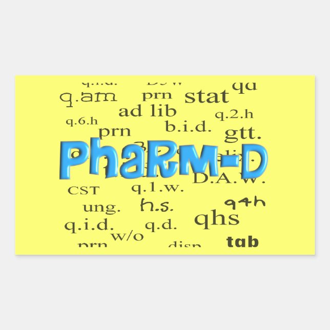 Pharmacy Student Pharm-D Geschenke Rechteckiger Aufkleber (Vorderseite)