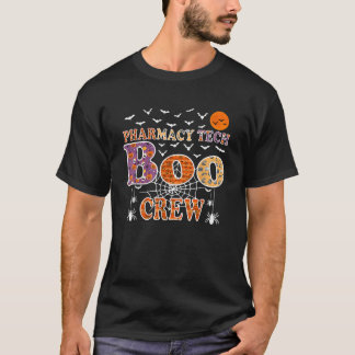 Pharmacy Tech Boo Crew Funny Halloween Techniker T-Shirt