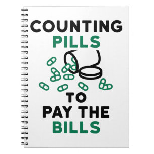 Pharmacy Tech Countys zur Bezahlung der Rechnungen Notizblock