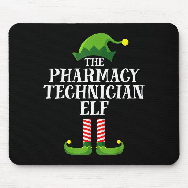 Pharmacy Tech Elf Matching Family Group Christmas  Mousepad (Vorne)