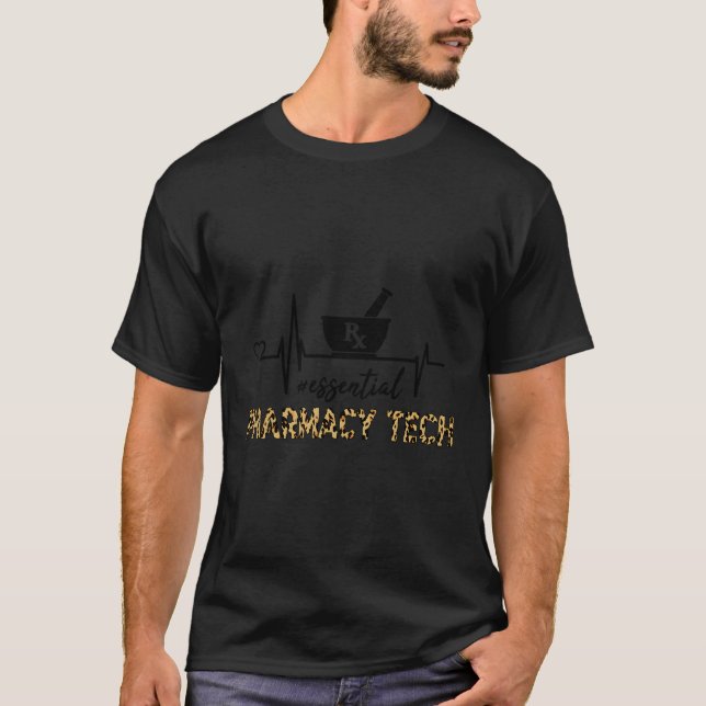 Pharmacy Tech Essential Hebeat Pharmacy Tech Nurse T-Shirt (Vorderseite)