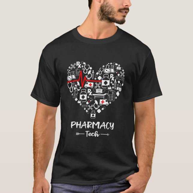 Pharmacy Tech He Pharmacy Tech T-Shirt (Vorderseite)