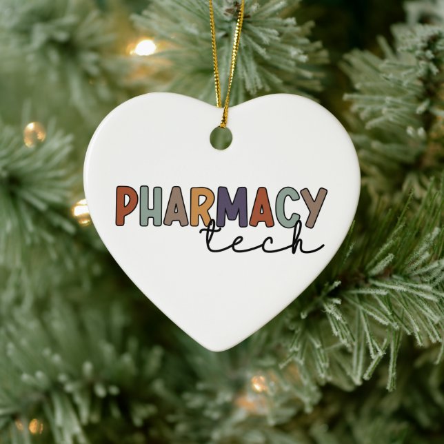 Pharmacy Tech Retro Pharmacy Technique Keramik Ornament (Baum)