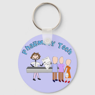 Pharmacy Tech verleiht Stick People Design Schlüsselanhänger