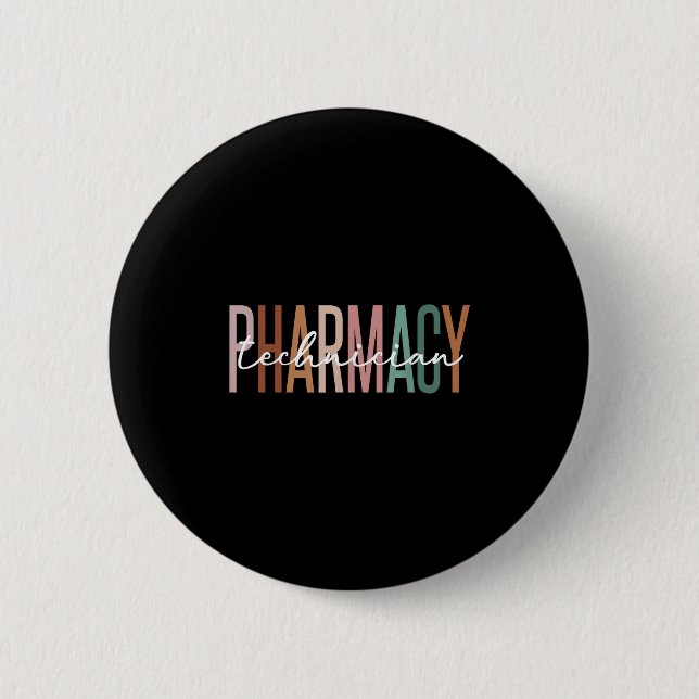 Pharmacy Technician Certified Pharm Tech Pharmacis Button (Vorderseite)