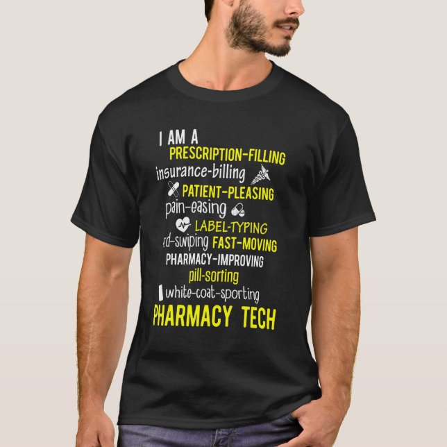 Pharmacy Technician Label Certified Pharma Tech T-Shirt (Vorderseite)