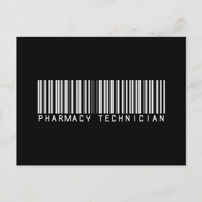 Pharmacy Technique Bar Code Postkarte (Vorderseite)