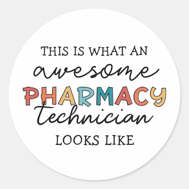 Pharmacy Technique Phantastisch Pharmacy Tech Funn Runder Aufkleber (Vorderseite)
