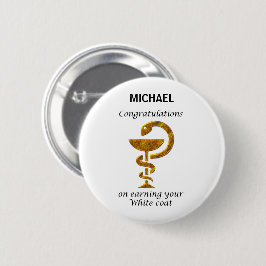 Pharmacy White Coat Zeremonie Herzlichen Glückwuns Button