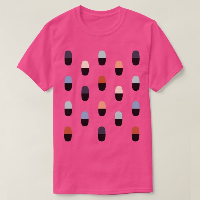 Pharmakologie und auf Weiß abgestimmte Tabletten T-Shirt (Design vorne)