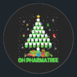 Pharmatree Christmas Tree Pharmacy Mediation P Runder Aufkleber<br><div class="desc">Apothekerin</div>