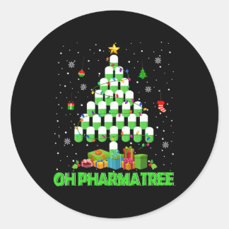 Pharmatree Christmas Tree Pharmacy Mediation P Runder Aufkleber