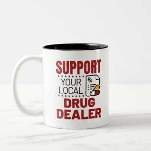 Pharmaunternehmen unterstützen Ihren lokalen Arzn Zweifarbige Tasse