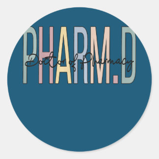 Pharmazeutischer Unternehmer Boho PharmD Runder Aufkleber