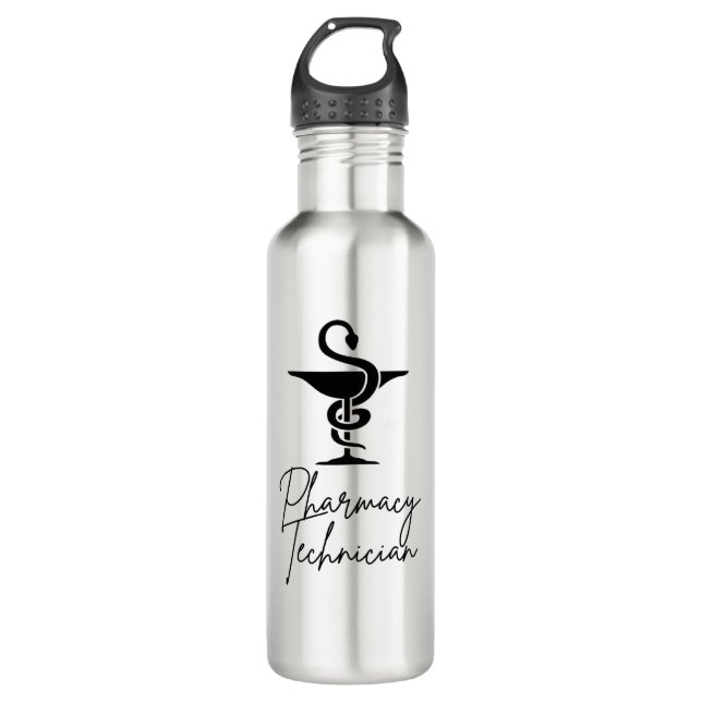 Pharmazeutischer Unternehmer Edelstahlflasche (Vorderseite)