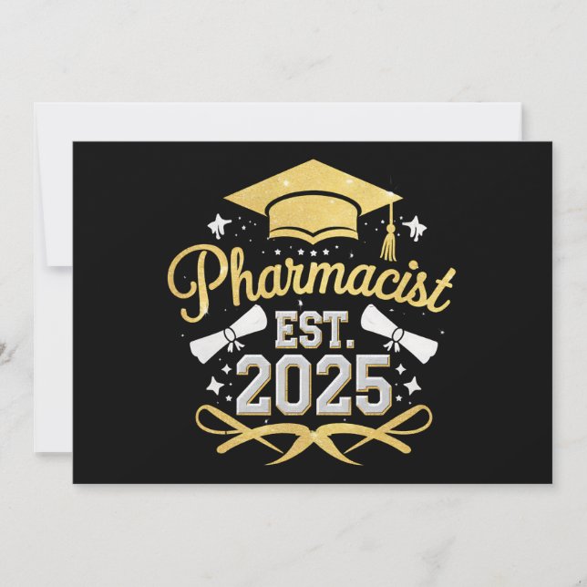 Pharmazeutischer Unternehmer Est 2025 Pharmazeutis Einladung (Vorderseite)