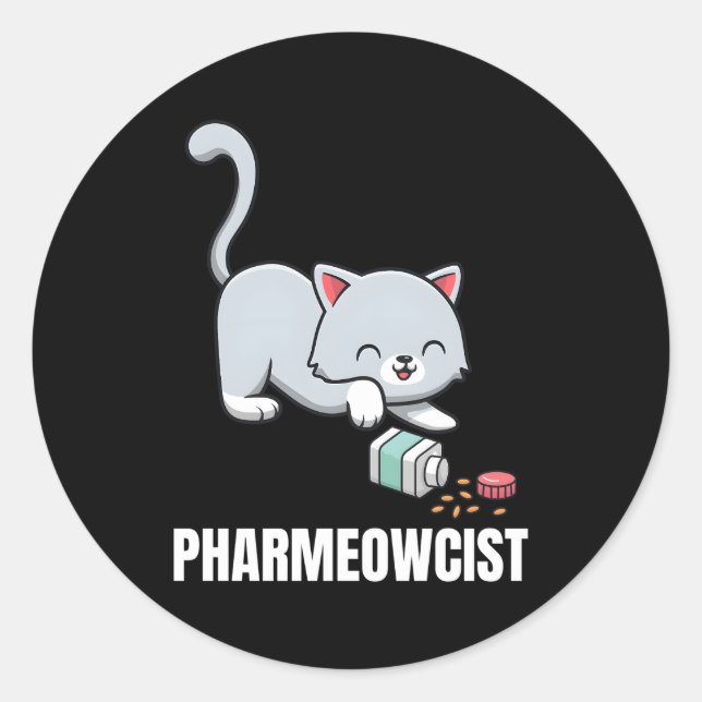 Pharmazeutischer Unternehmer Kat Pharmacy Runder Aufkleber (Vorderseite)