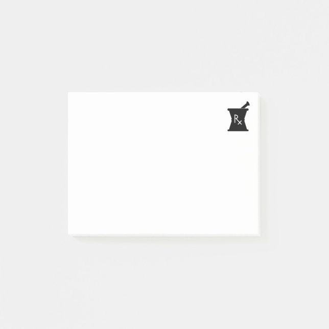 Pharmazeutischer Unternehmer - Logo "Mortar Pestle Post-it Klebezettel (Vorderseite)