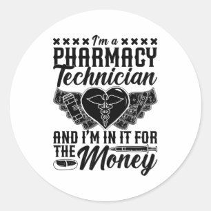 Pharmazeutischer Unternehmer Medicine Tech I bin P Runder Aufkleber