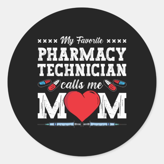 Pharmazeutischer Unternehmer nennt Mama Tech Pharm Runder Aufkleber (Vorderseite)