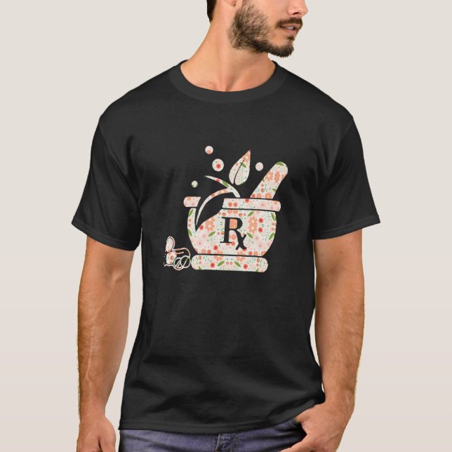 Pharmazeutischer Unternehmer Pestle und Mortar T-Shirt (Vorderseite)