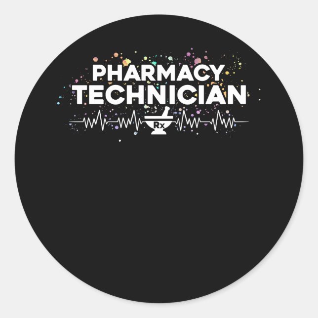 Pharmazeutischer Unternehmer Pharmacy Tech Runder Aufkleber (Vorderseite)